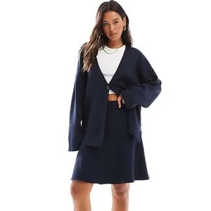 Asos Navy Skater Mini Skirt Sz S